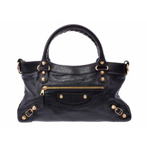 Balenciaga Giant First Black GG Leather Bag